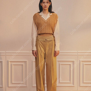 아비에무아 Double Waistband Belted Trousers (camel) 1/ L