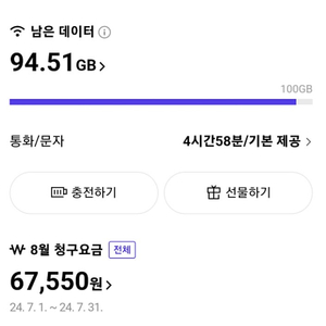 티 데이터 2기가