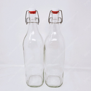 [리퍼] (눈금)국산스윙병 1000ml(사각)(2개)]