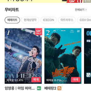 CGV 컬처위크 해당 영화 2인 10000원