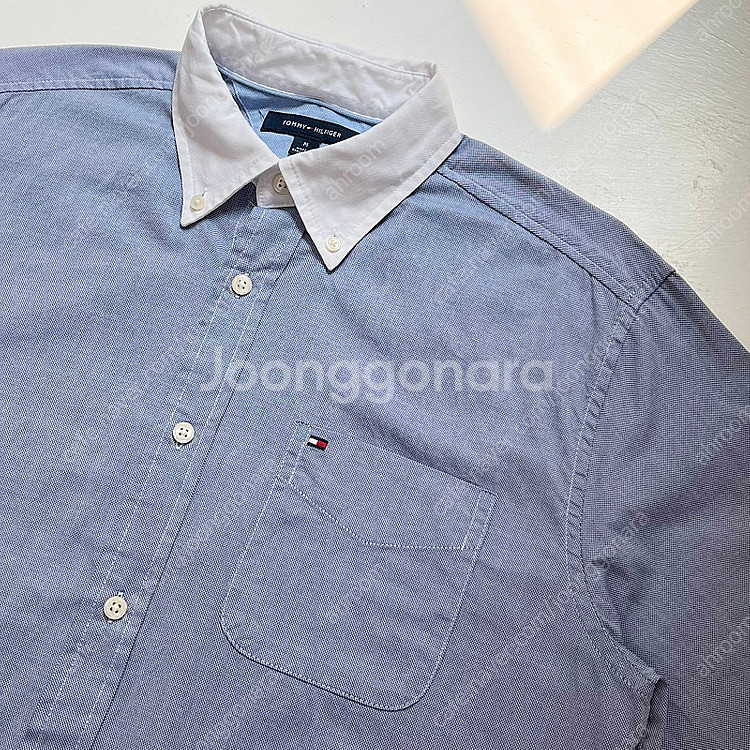 타미힐피거 옥스퍼드 100s 2ply 셔츠 M--3