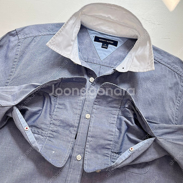 타미힐피거 옥스퍼드 100s 2ply 셔츠 M--7