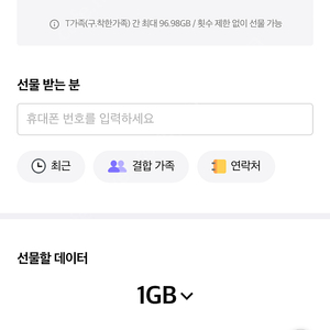 SKT T데이터 2GB