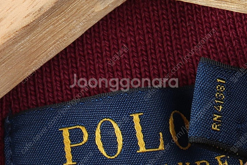 W(M) 폴로 랄프로렌 반팔 카라 티셔츠 버건디 면 기...--5