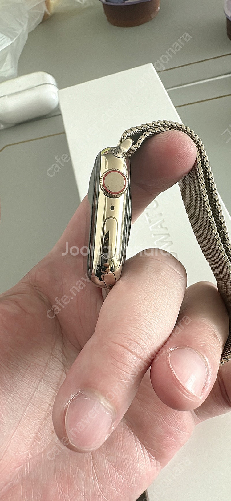 애플워치 8 골드 스테인리스 41mm 셀룰러 + 골드 ...--1
