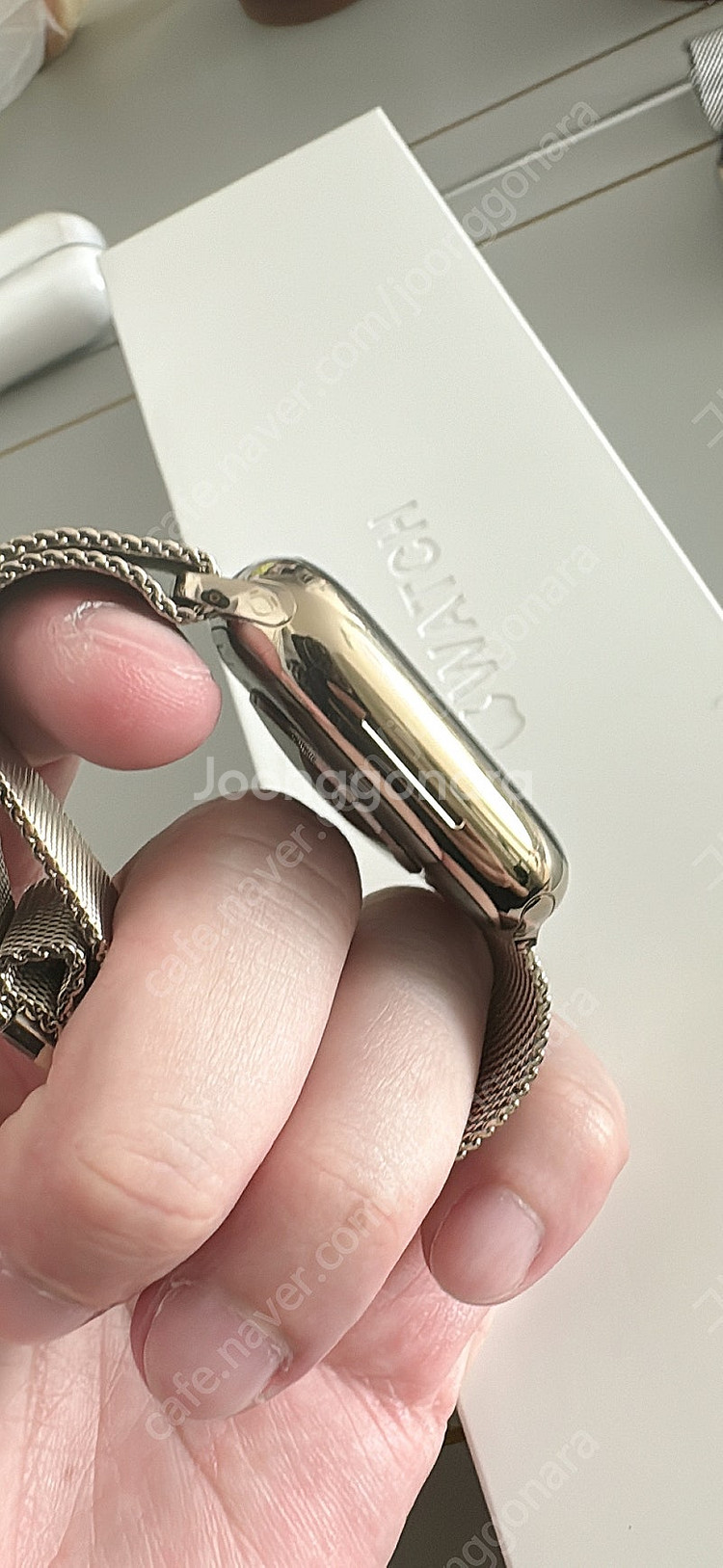 애플워치 8 골드 스테인리스 41mm 셀룰러 + 골드 ...--3