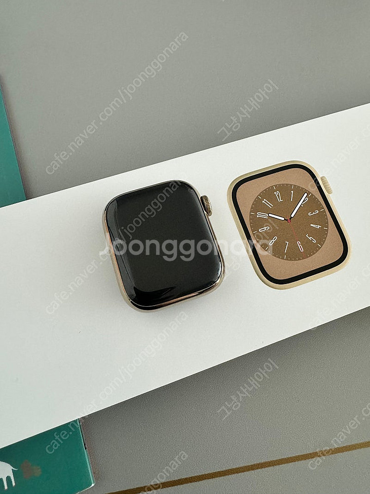 애플워치 8 골드 스테인리스 41mm 셀룰러 + 골드 ...--6