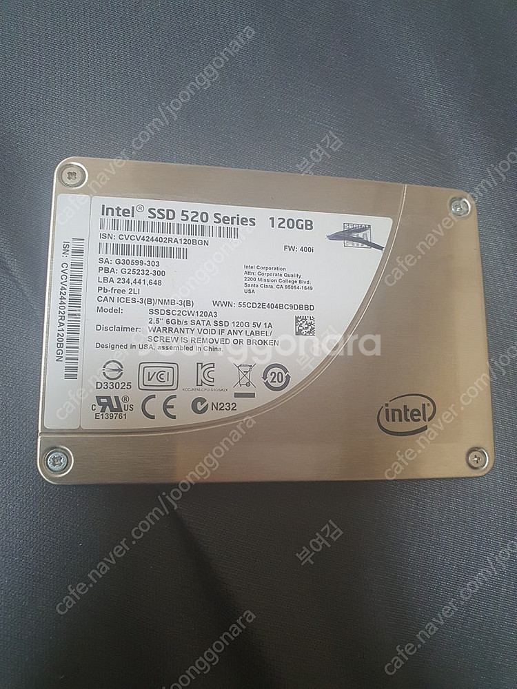 인텔 ssd 120g 520시리즈 sata3 2.5인치...--1