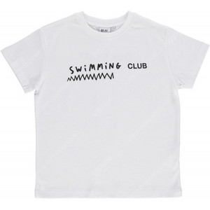 (새상품, 정품) 24ss 보러브스 Classic White 'Swimming Club' T-shirt 8/9 (마지막 가격 내림)