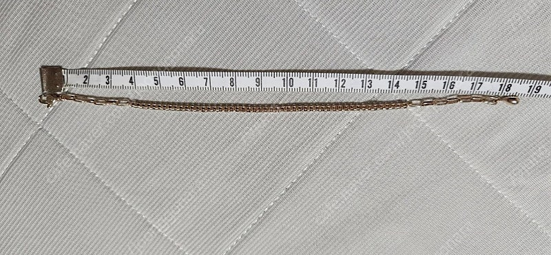 14k 리얼화이트 2mm꼬냨다이아 테니스 팔찌 이미지