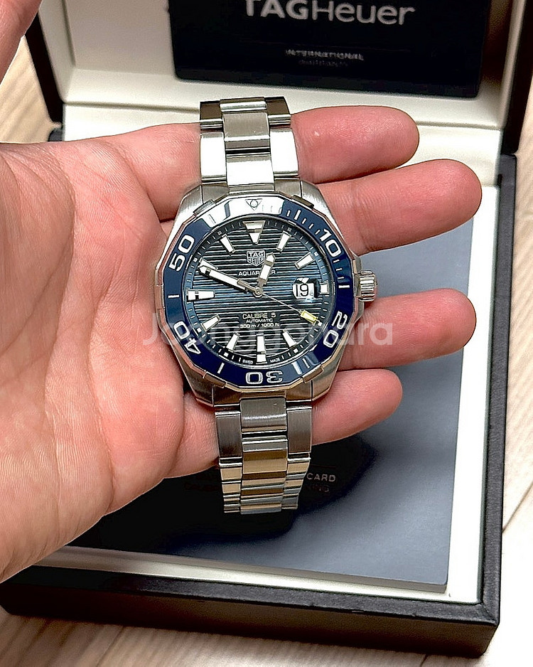 태그호이어 아쿠아레이서300 오토매틱 청판 43mm--1
