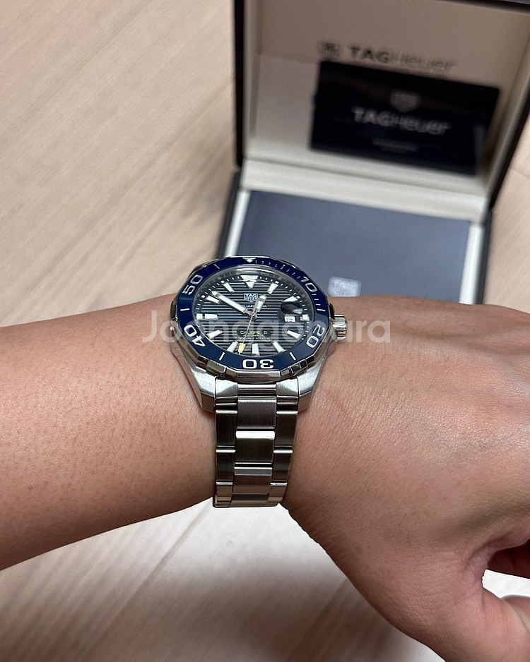 태그호이어 아쿠아레이서300 오토매틱 청판 43mm--4