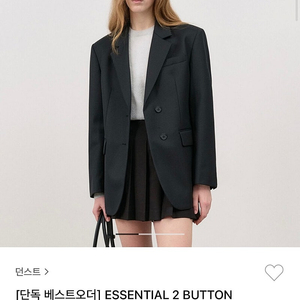 던스트-ESSENTIAL 2 BUTTON WOOL BLAZER 블랙 M사이즈