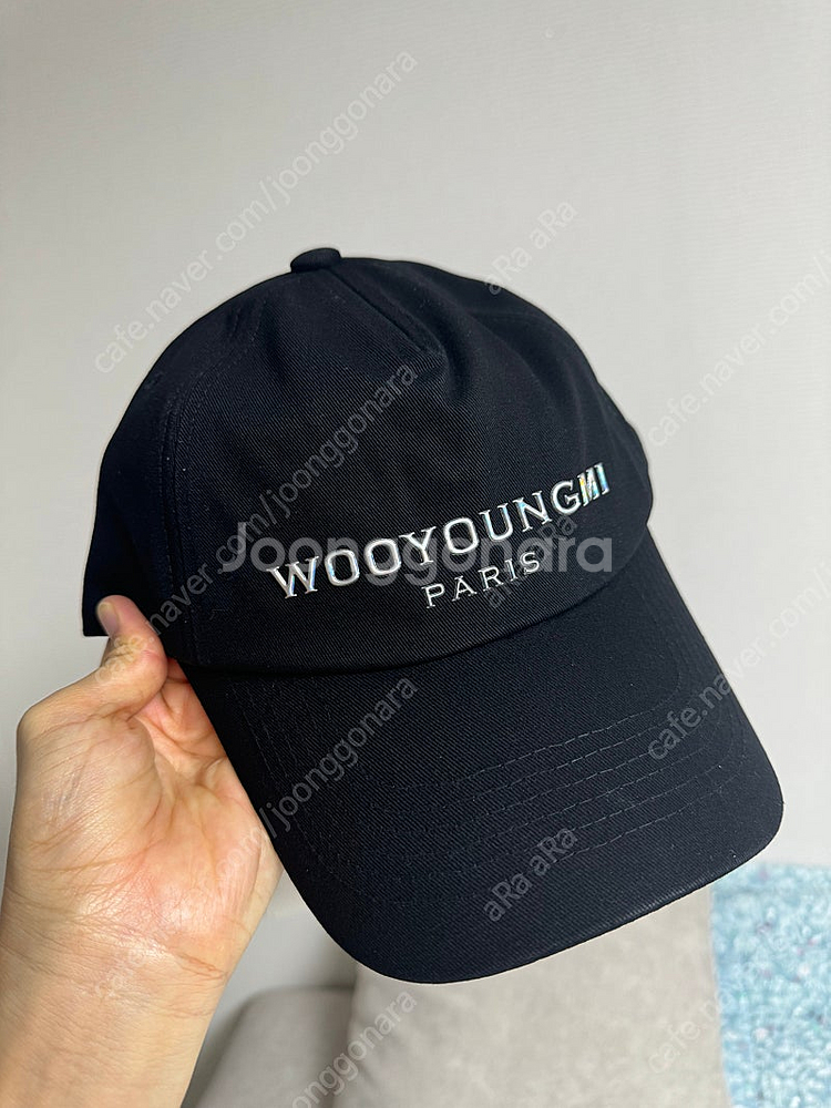 우영미 오로라 로고캡 블랙 새상품--0