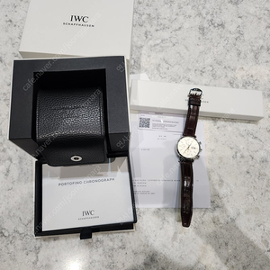 IWC IW391031 포르토피노 크로노 가죽밴드 브라운 42mm