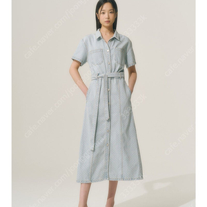 블랑쇼 dot denim dress 1사이즈