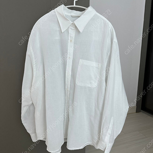 링서울 셔츠 화이트/M사이즈 linen bamboo blended wrap shirt(드라이클리닝 완료)