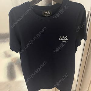 A.P.C 아페쎄 여성 데니스 로고 반팔 티셔츠 다크 네이비 M