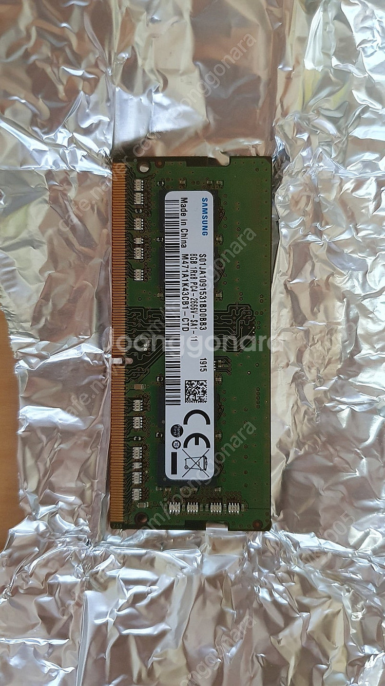 노트북용 ddr4 8gb 삼성 램 팝니다.--0