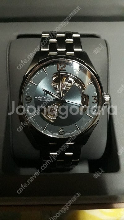 해밀턴 오픈하트 최신형 아이스블루 42mm 2020년산...--0