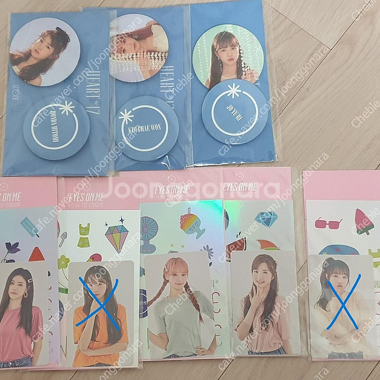 아이즈원 굿즈 데코 스티커, 홍대 팝업스토어 핀버튼 뱃...--0