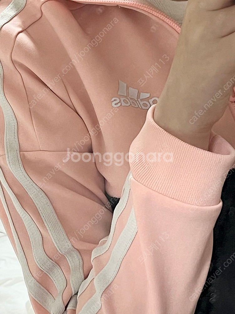 아디다스 빈티지 핑크네이비 투톤 져지--1