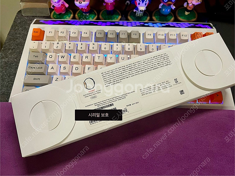 급처분) 애플워치 6 44mm 정품 스테인리스 골드 박...--1