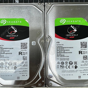 Seagate Ironwolf 프로 4TB x 2개 (중고) 팝니다.