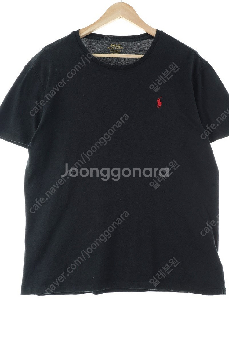 (M) 폴로 랄프로렌 반팔 티셔츠 블랙 면 올드스쿨 한...--0