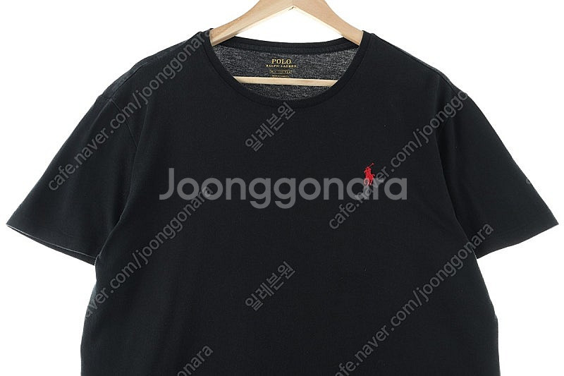 (M) 폴로 랄프로렌 반팔 티셔츠 블랙 면 올드스쿨 한...--1