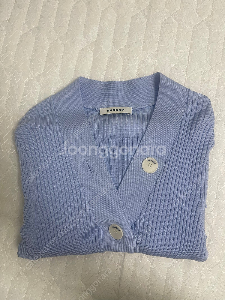 산드로 가브리엘 제니 가디건 1사이즈 스카이블루 소라색--1