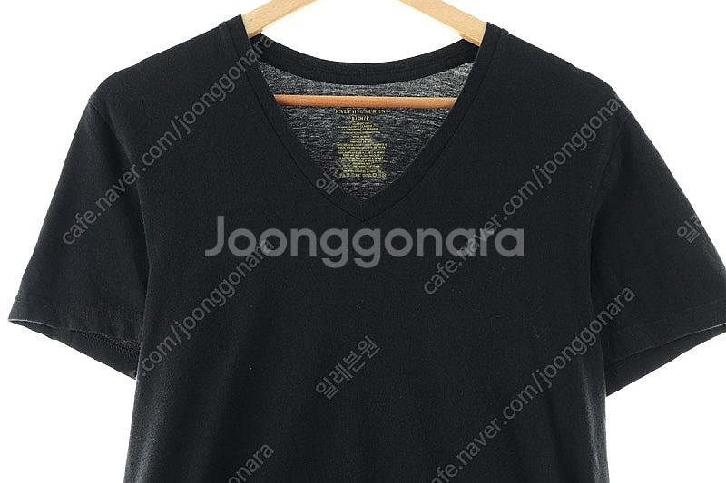 (M) 폴로 랄프로렌 반팔 티셔츠 블랙 면 무지 기본핏--1