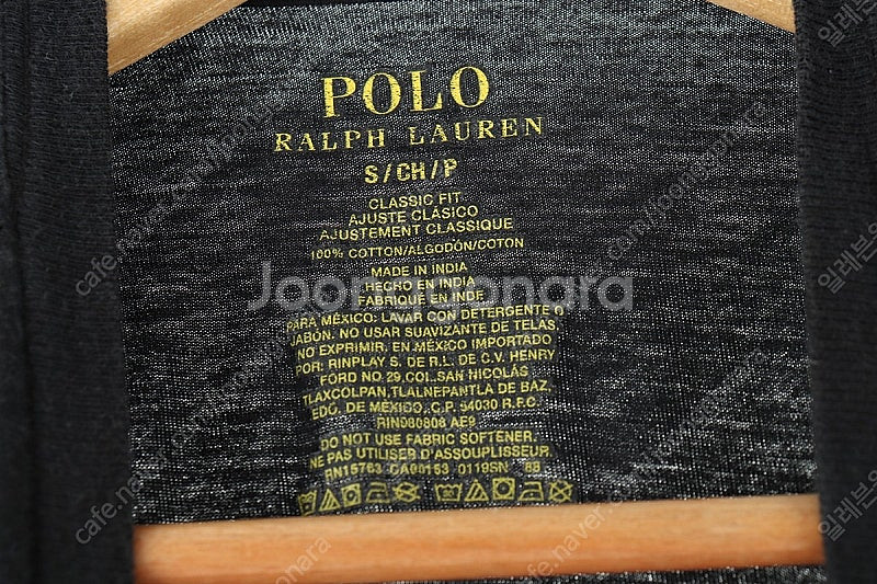 (M) 폴로 랄프로렌 반팔 티셔츠 블랙 면 무지 기본핏--3