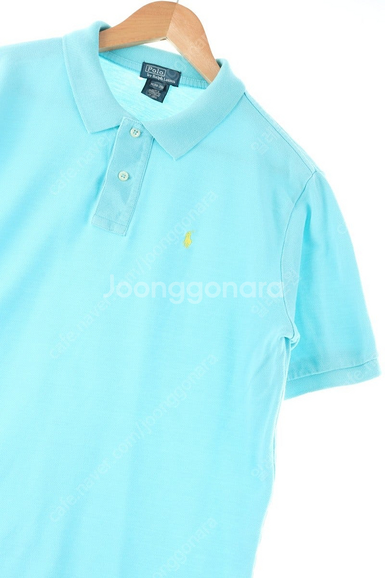W(XL) 폴로 랄프로렌 반팔 카라 티셔츠 뒷목 데미지...--0