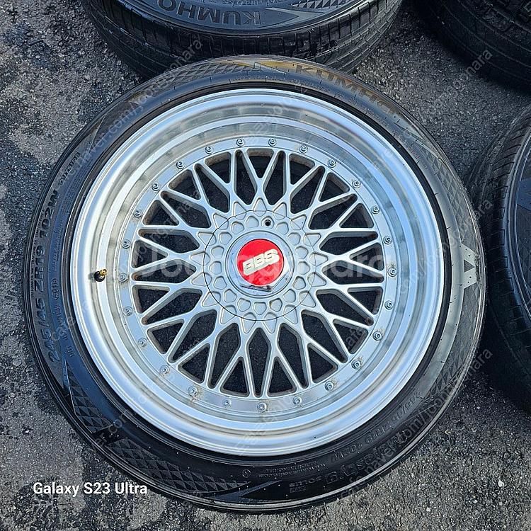 BBS ST 19인치 중고 휠타이어 세트 팝니다.245...--3