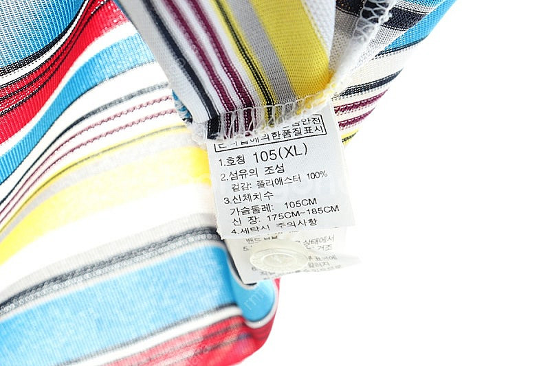 (XL) 노스페이스 반팔 카라 티셔츠 컬러믹스 스트라이...--5