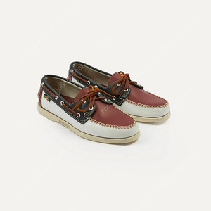 Drake's by Sebago Red White and Blue Docksides Spinnaker Boat Shoes 드레익스 x 세바고 보트 슈즈 (UK8)