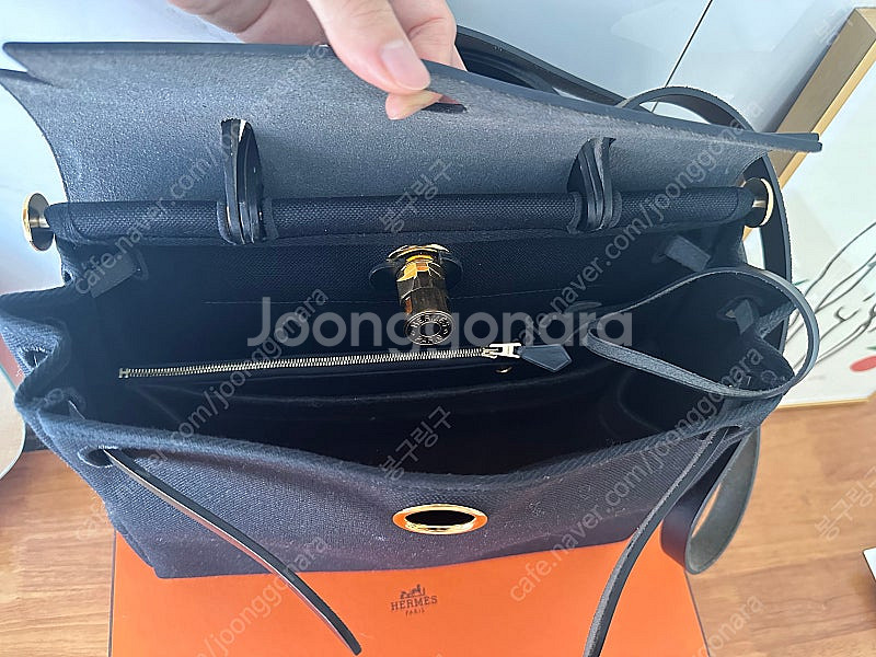 에르메스 에르백31(블랙금장)--4