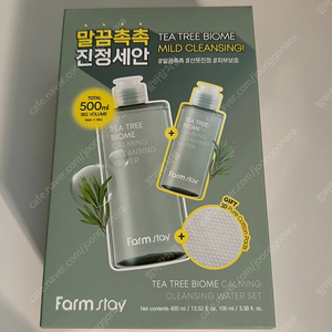 팜스테이 티트리 바이옴 카밍 클렌징워터 500ml+순면 화장솜 20매