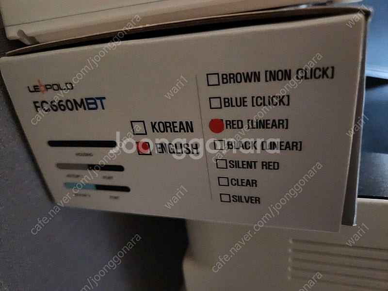 레오폴드 FC660MBT 영문 적축 그레이블루 팔아요~--0