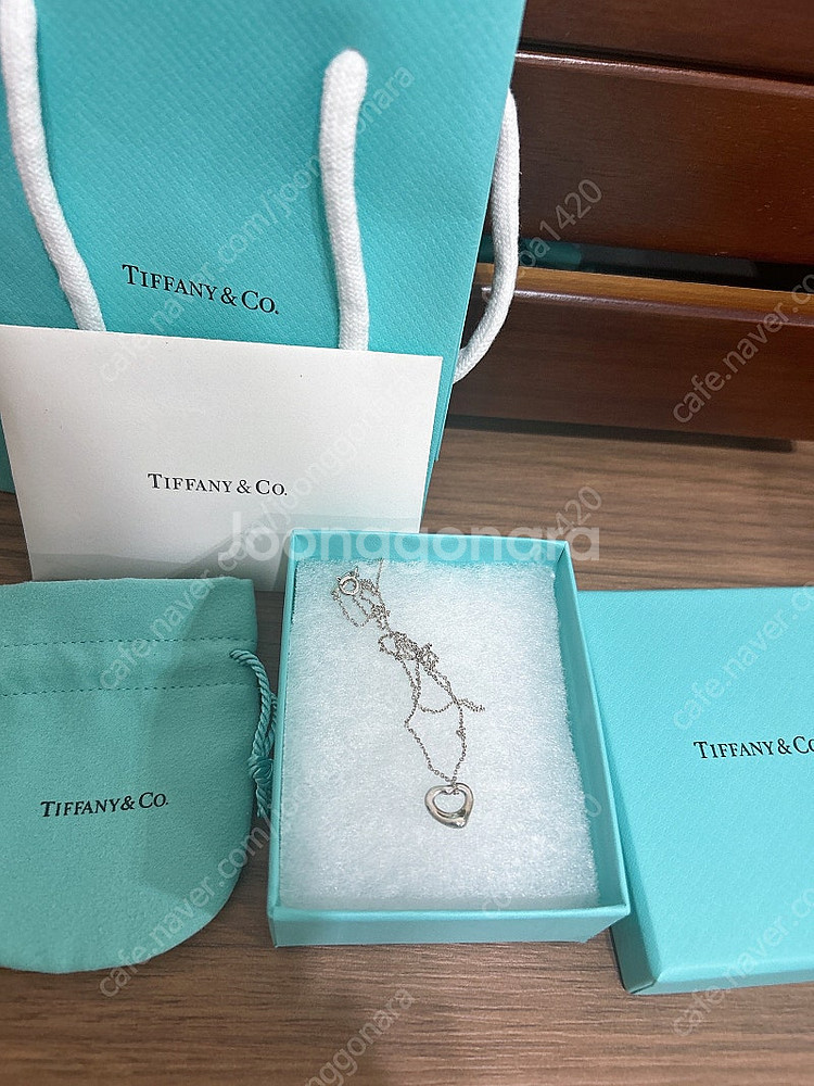 티파니앤코 하트목걸이11mm--0