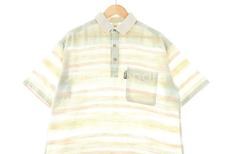(L-XL) 먼싱웨어 반팔 카라 티셔츠 스트라이프 포켓--2