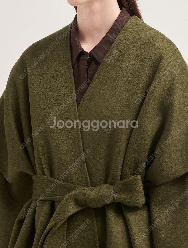빈폴레이디스 울 캐시미어 케이프 핸드메이드 코트--4