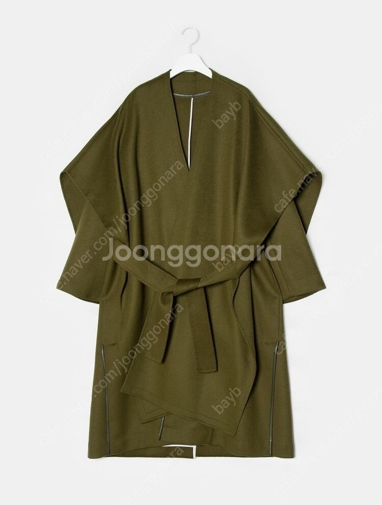 빈폴레이디스 울 캐시미어 케이프 핸드메이드 코트--8