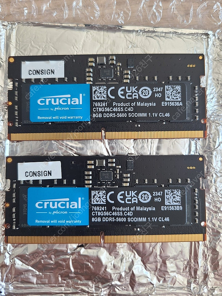 마이크론 크루셜 노트북용 DDR5-5600 8GB 2개--0