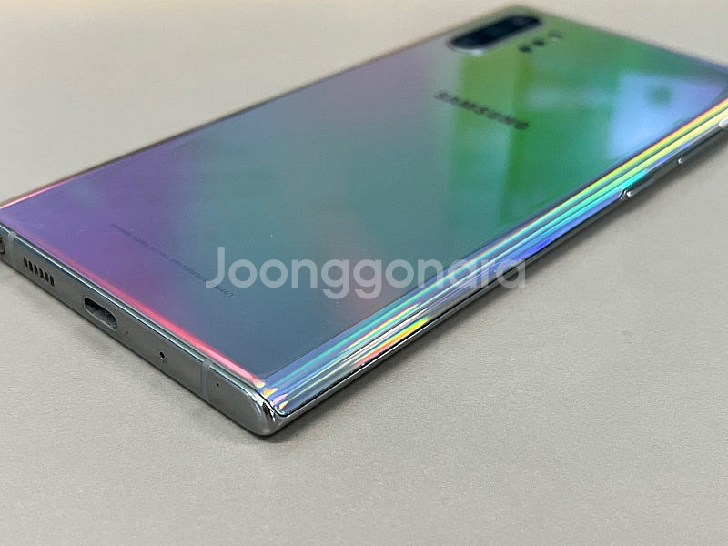 갤럭시노트10+ 아우라글로우 256G 외관 미파손 깔끔...--8