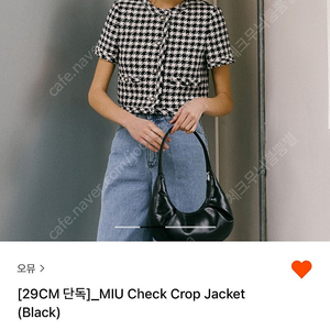 오뮤 MIU CHECK CROP JACKET 미우 체크 크롭 자켓 M 새상품