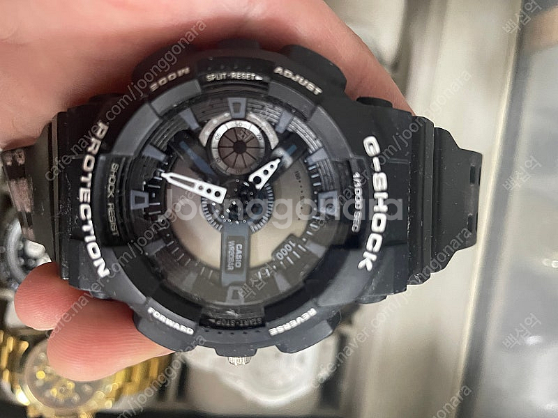 카시오 쥐샥 빅페이스 깔끔한 검흰 블랙화이트 방수 군대시계 3만--0