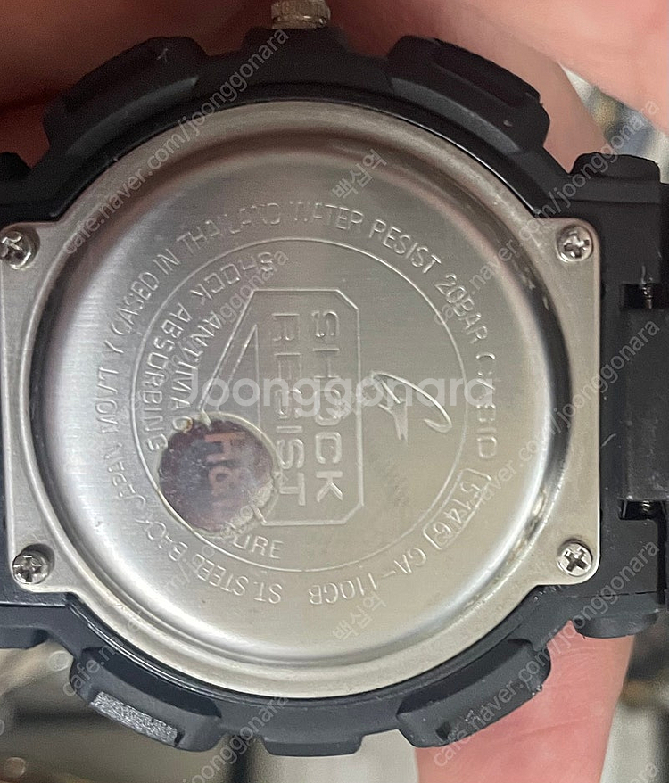 카시오 쥐샥 빅페이스 깔끔한 검흰 블랙화이트 방수 군대시계 3만--3