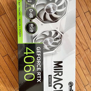 이엠텍 rtx4060 미라클 화이트 미개봉 새제품